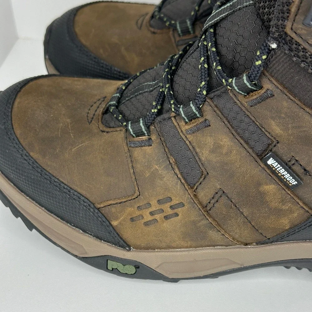 Timberland PRO Mens Work Boots 11 Brown Good Soft Toe Waterproof Rugged Outdoor